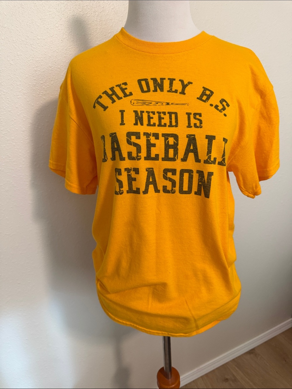 Gildan Bright Yellow 'Baseball Season' Graphic Tee